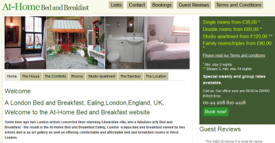 At Home Bed & Breakfast