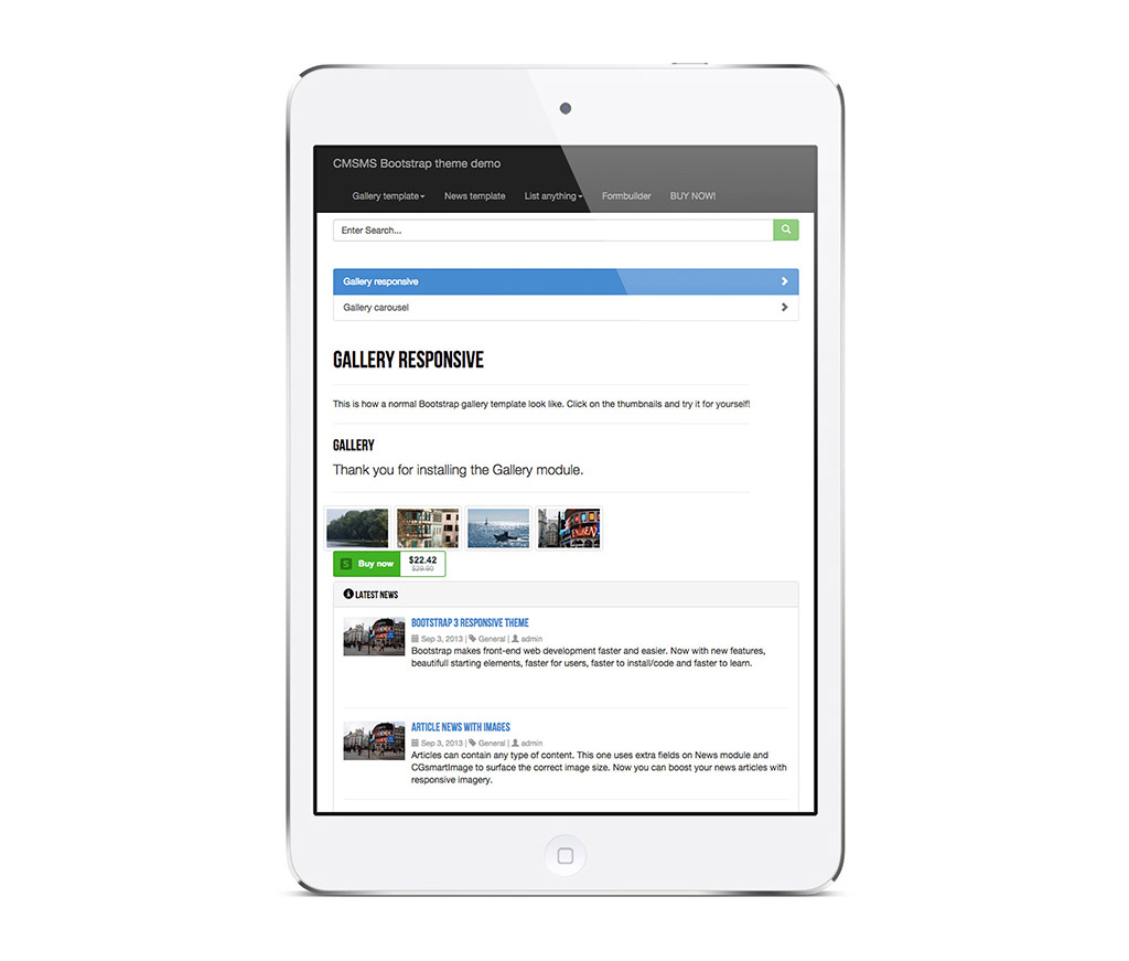 Bootstrap Theme for CMS Made Simple
