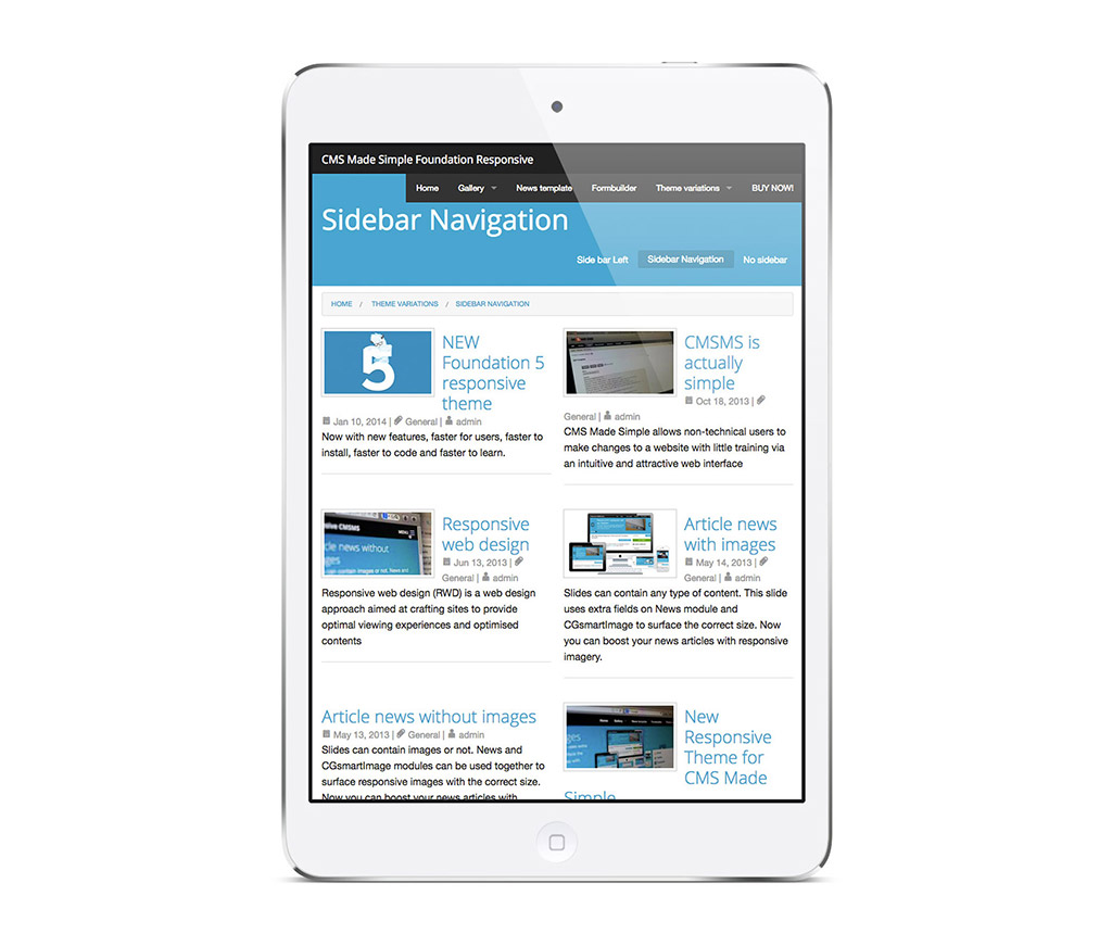Foundation Theme for CMS Made Simple